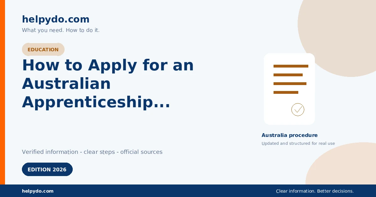 How to Apply for an Australian Apprenticeship Support Loan While Training — Australia guide