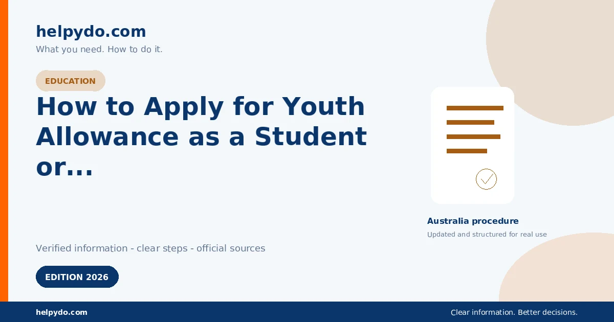 How to Apply for Youth Allowance as a Student or Australian Apprentice — Australia guide