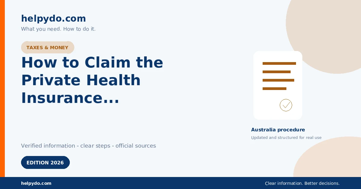 How to Claim the Private Health Insurance Rebate on Your Australian Tax Return — Australia guide
