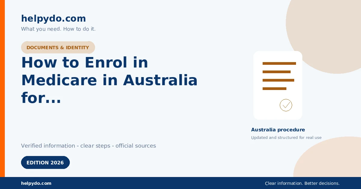How to Enrol in Medicare in Australia for the First Time — Australia guide