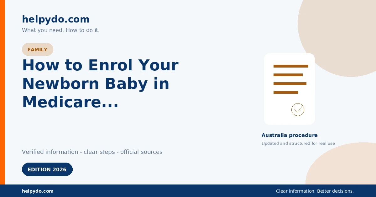 How to Enrol Your Newborn Baby in Medicare in Australia — Australia guide