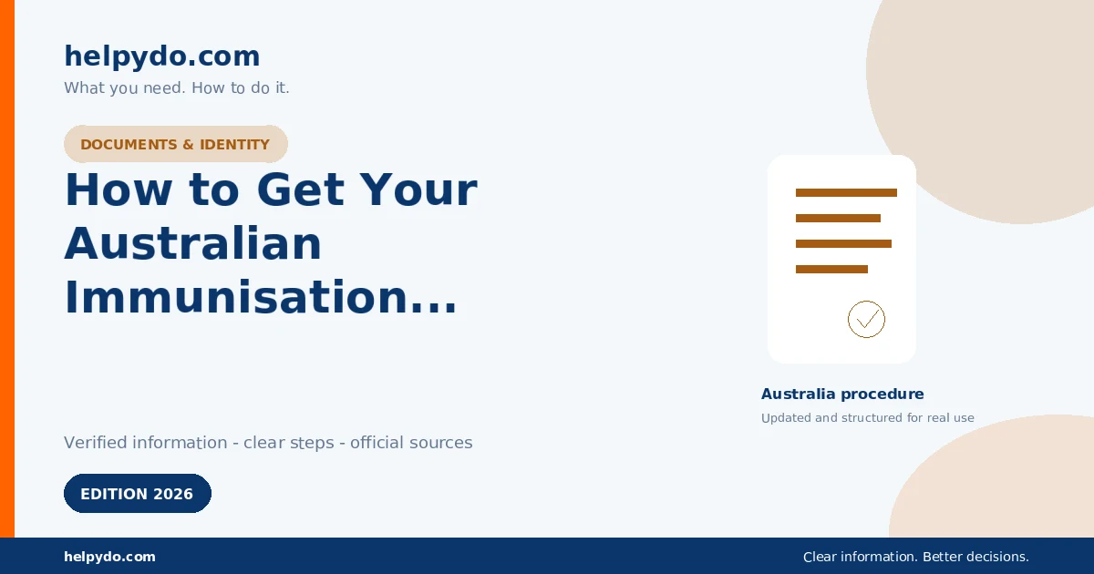 How to Get Your Australian Immunisation History Statement — Australia guide