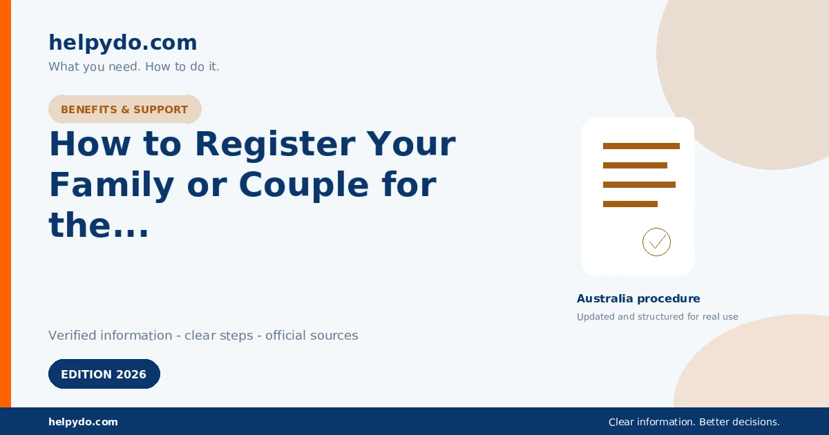 How to Register Your Family or Couple for the Medicare Safety Net — Australia guide