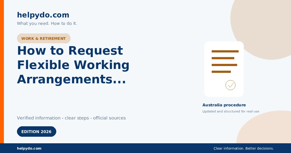 How to Request Flexible Working Arrangements from Your Employer in Australia — Australia guide