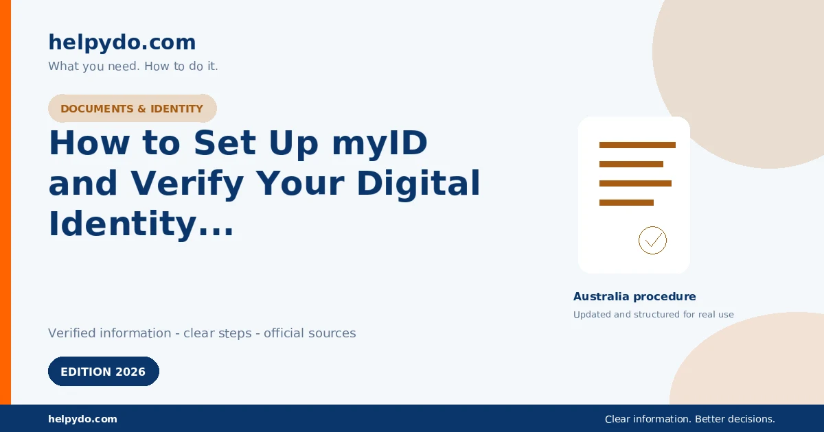 How to Set Up myID and Verify Your Digital Identity in Australia — Australia guide