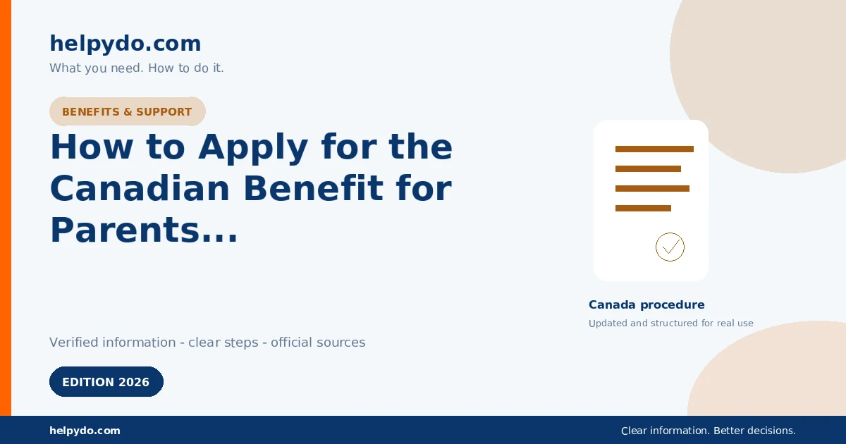 How to Apply for the Canadian Benefit for Parents of Young Victims of Crime — Canada guide