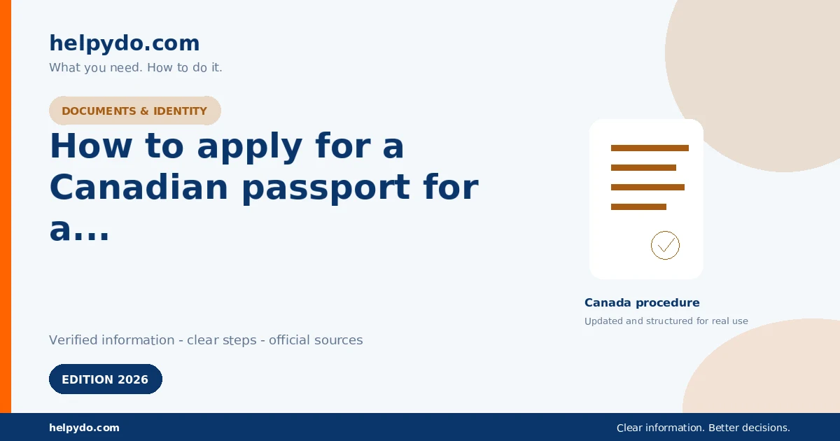 How to apply for a Canadian passport for a child under 16 in Canada — Canada guide
