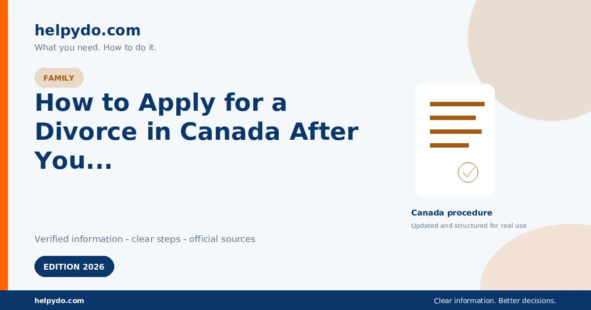 How to Apply for a Divorce in Canada After You and Your Spouse Separate — Canada guide
