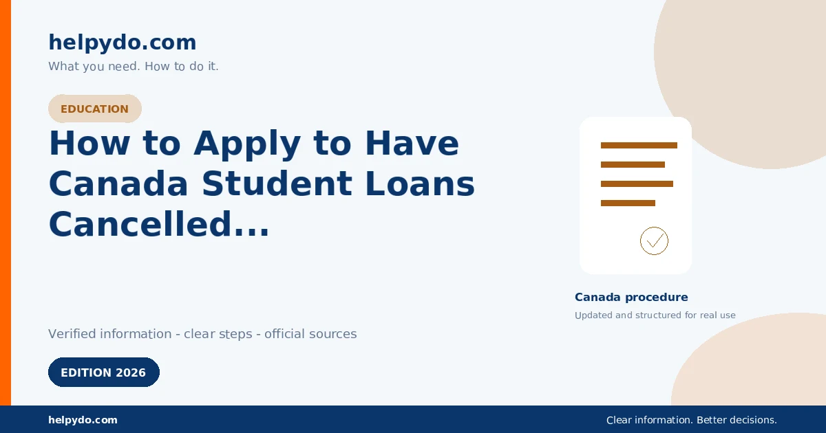 How to Apply to Have Canada Student Loans Cancelled Because of a Severe Permanent Disability — Canada guide