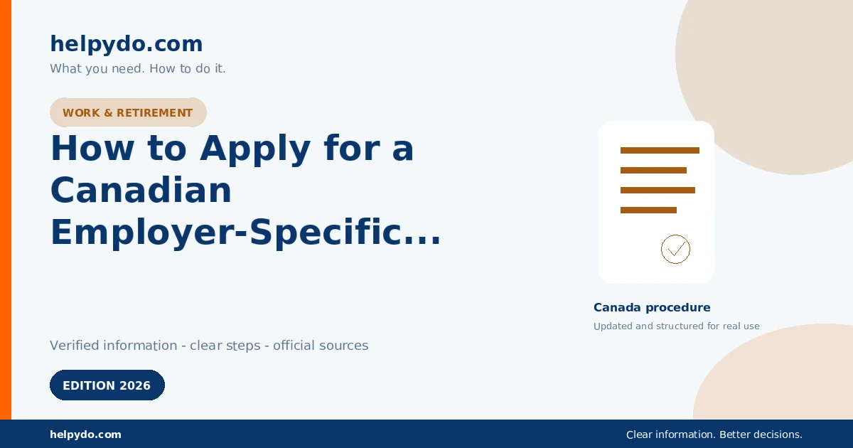 How to Apply for a Canadian Employer-Specific Work Permit After Getting a Job Offer in 2026 — Canada guide