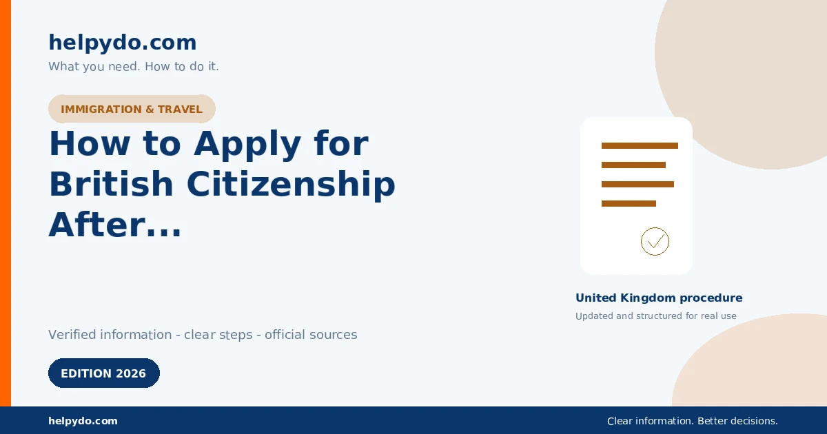 How to Apply for British Citizenship After Settled Status or Indefinite Leave to Remain — United Kingdom guide