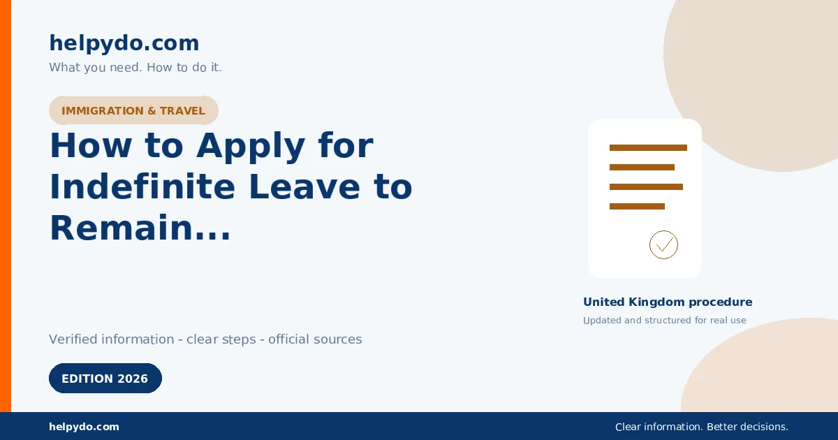 How to Apply for Indefinite Leave to Remain as a Partner on a UK Family Visa — United Kingdom guide