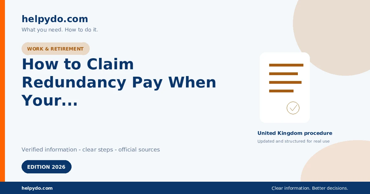 How to Claim Redundancy Pay When Your Employer Is Insolvent — United Kingdom guide