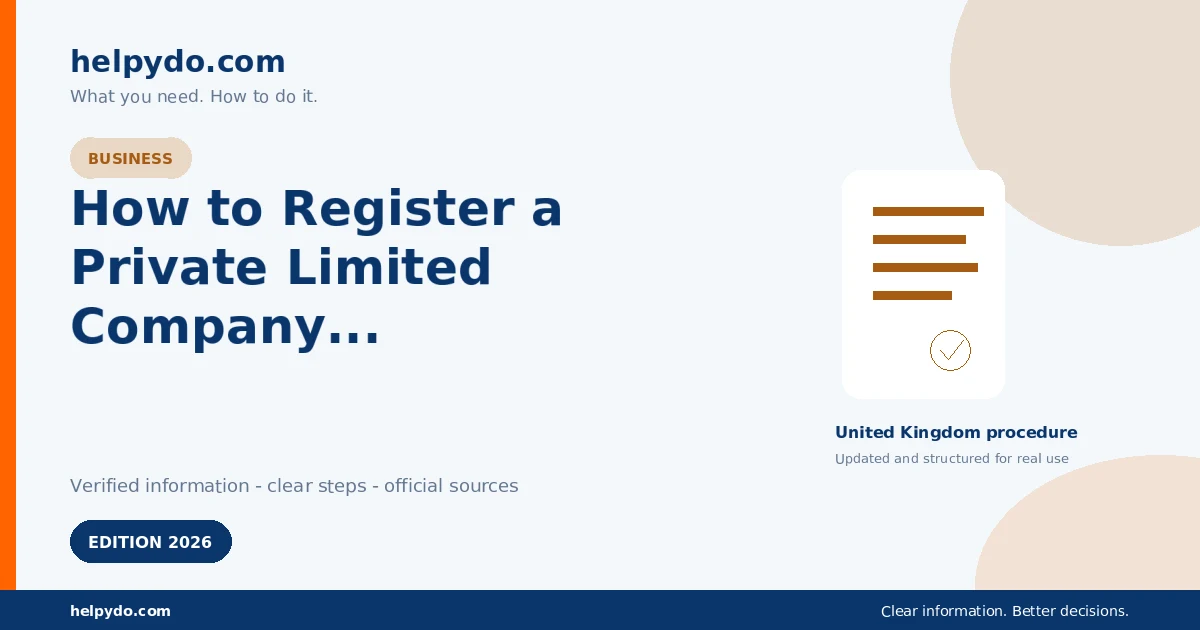 How to Register a Private Limited Company With Companies House Online — United Kingdom guide
