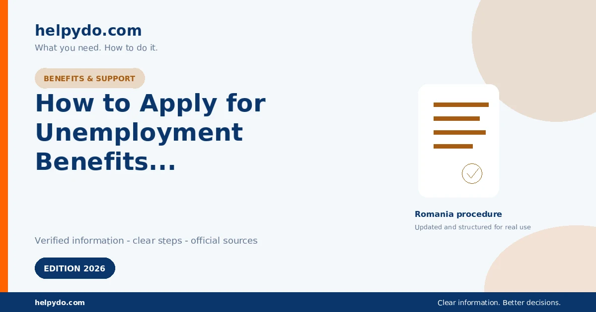 How to Apply for Unemployment Benefits After Graduating in Romania — Romania guide