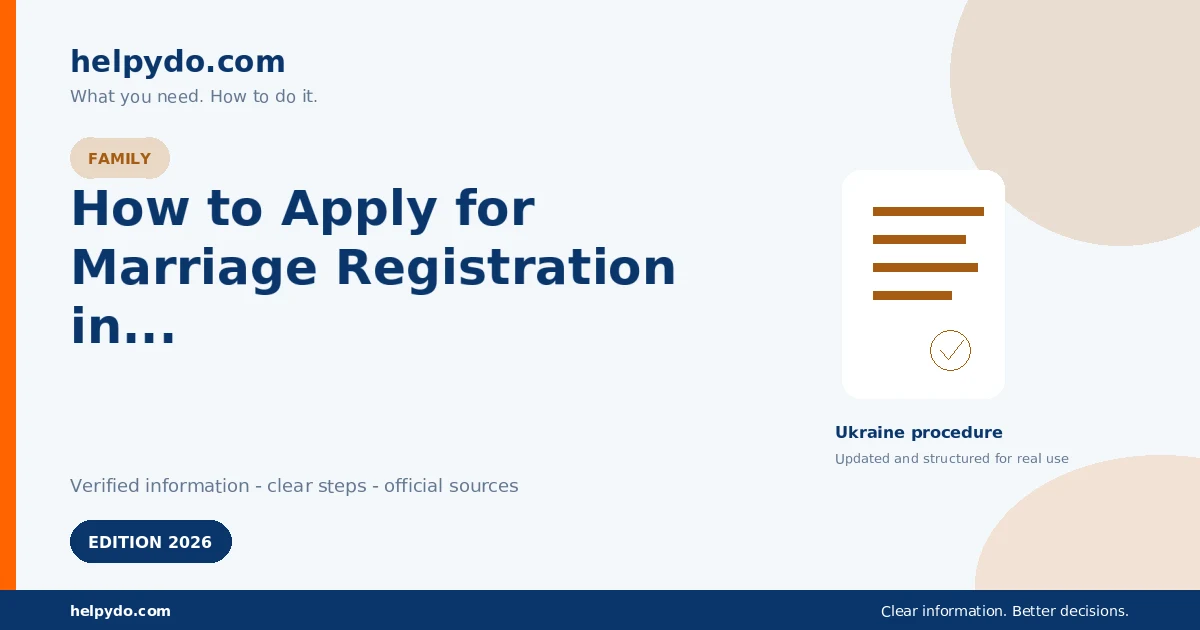 How to Apply for Marriage Registration in Ukraine and Choose Your Wedding Date — Ukraine guide