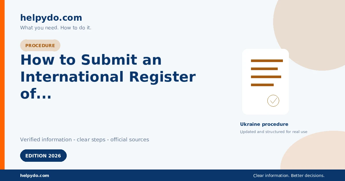 How to Submit an International Register of Damage Claim for Serious Personal Injury in Ukraine — Ukraine guide