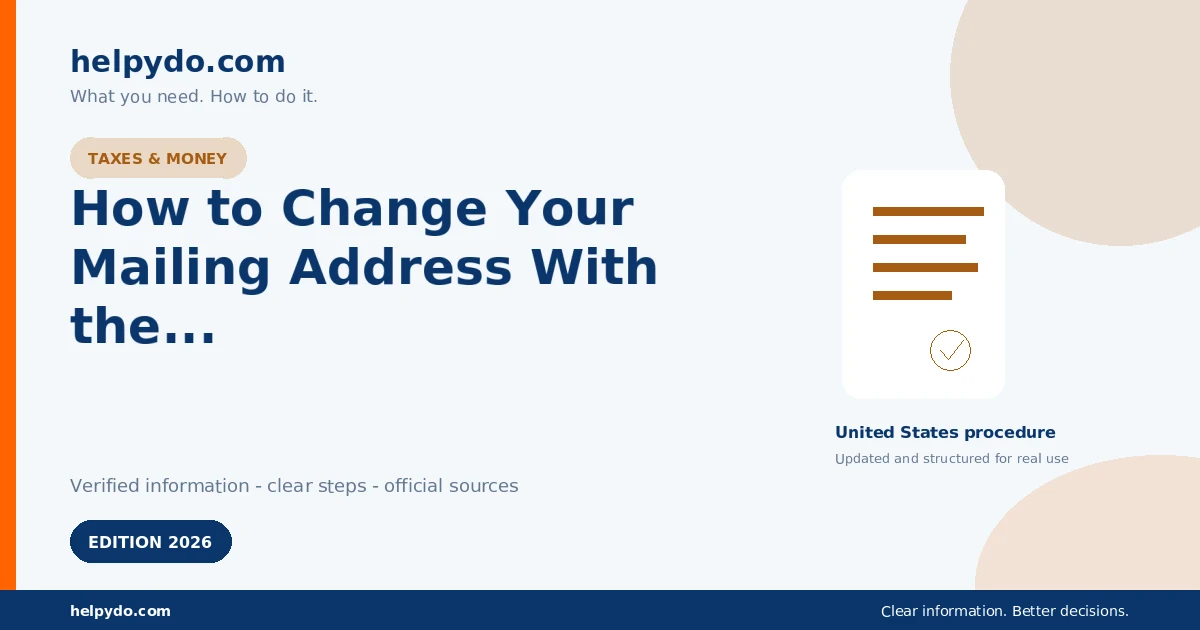 How to Change Your Mailing Address With the IRS Using Form 8822 — United States guide