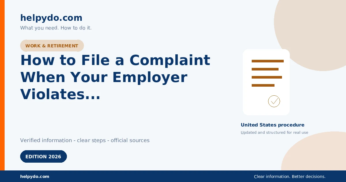 How to File a Complaint When Your Employer Violates Your FMLA Rights — United States guide