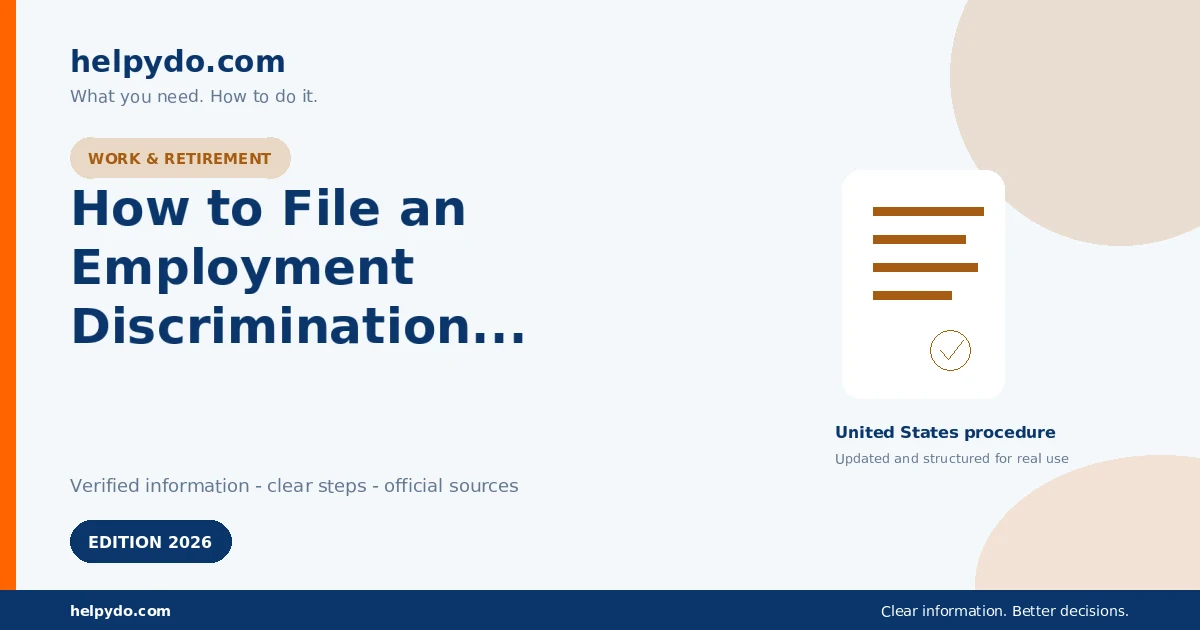 How to File an Employment Discrimination Charge With the EEOC — United States guide